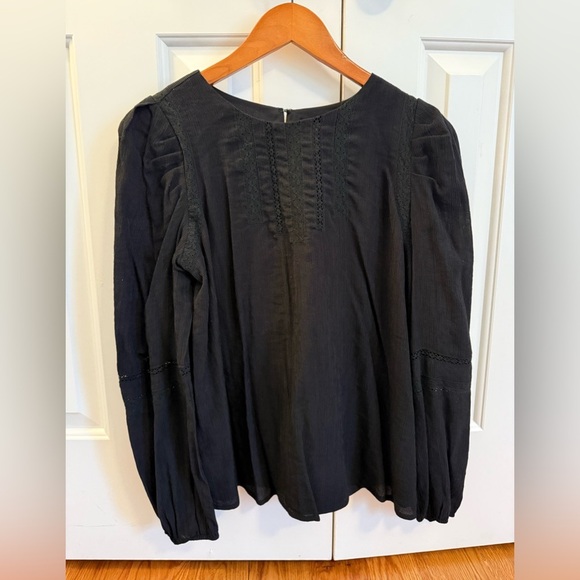 GREYLIN Miriam Pouf Sleeve Inset Trim Blouse size Small - Picture 3 of 13